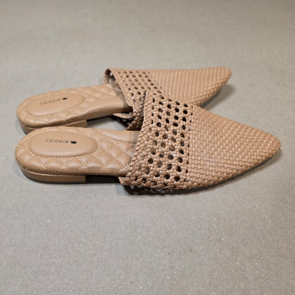 Birdies The Dove Vegan Leather Mules Flats Shoes Women's Sz 11 Tan NWOT - Picture 4 of 8